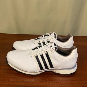 Adidas Tour360 Boost XT-SL Golf Shoes White/Core Black Spikeless Men’s 12
